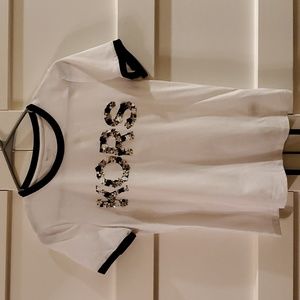 NWOT Authentic Michael Kors Tee Shirt Floral Emblishment
